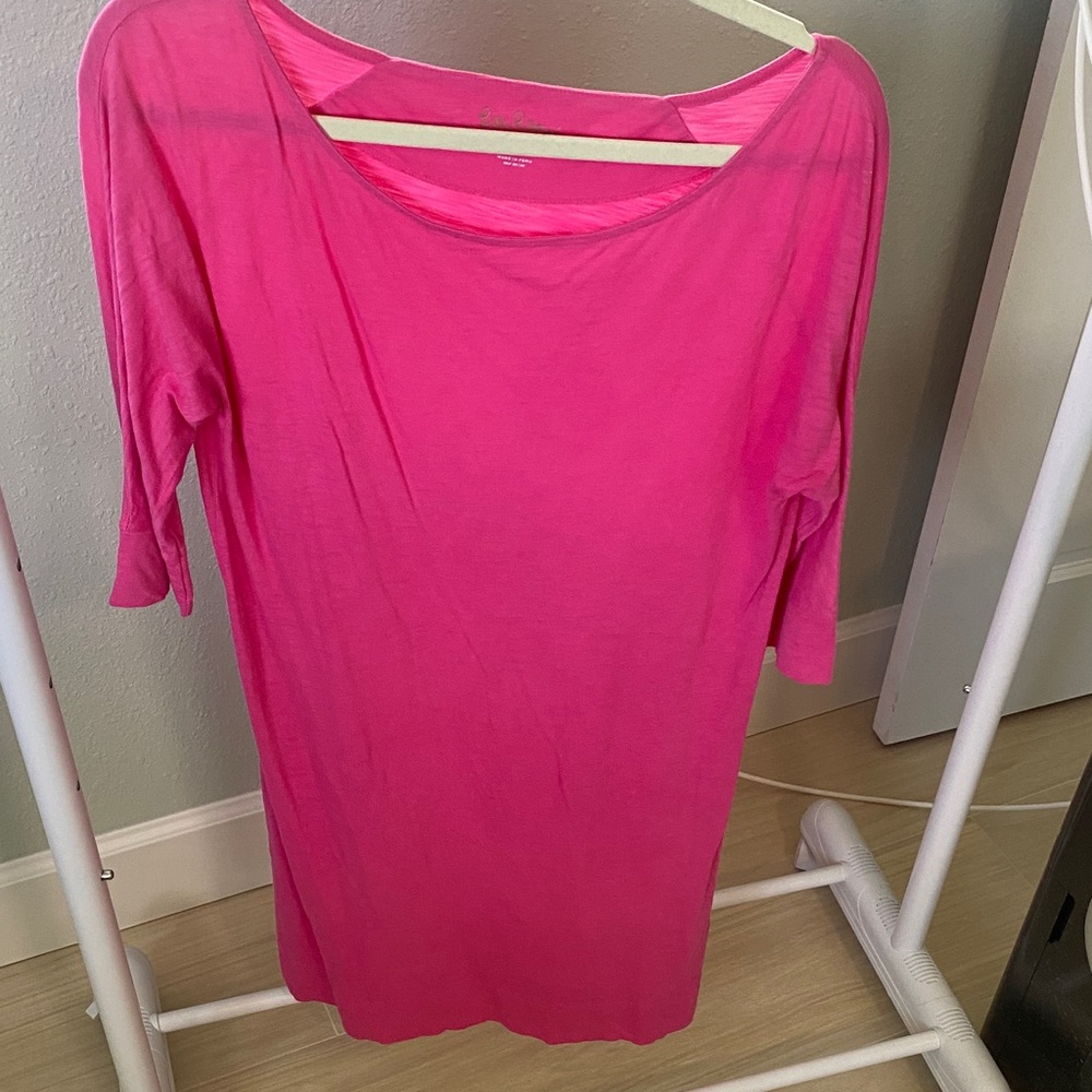 Lilly Pulitzer Vibrant Pink Long Sleeve Tee